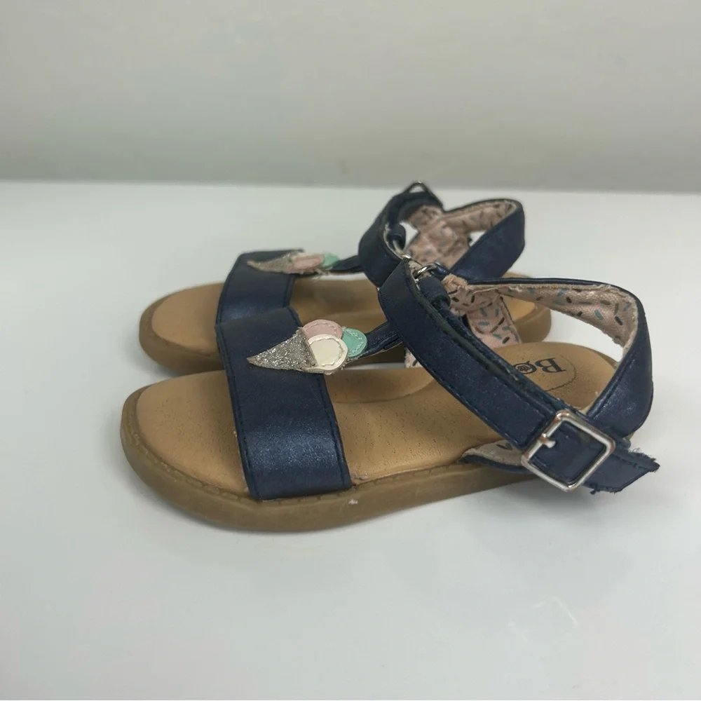 Born Sprinkles navy blue T sandal with ice cream cone toddler size 6 - Picture 9 of 16